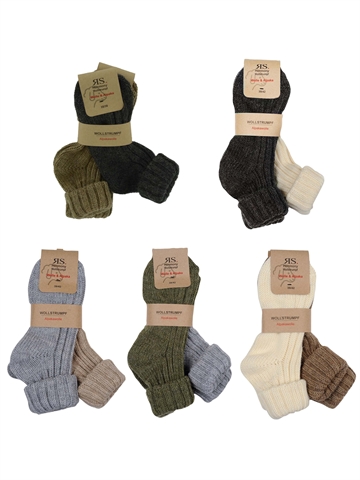 Socken Damen - Wollsocken - Alpakawolle - 5 Farbkombinationen