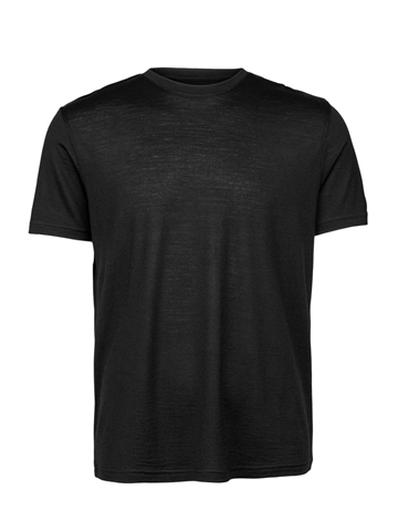 Herren - T-Shirt - Panos Emporio - Merinowolle - Kort - Schwarz