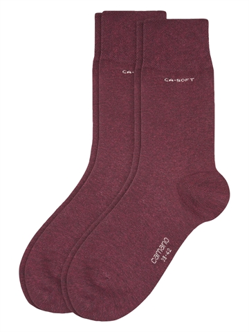 Unisexstrümpfe - Knöchelsocken - Camano-Soft Socks - Bordeaux Melange